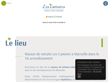 Tablet Screenshot of lescamoins.fr